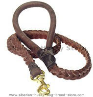 4 FT Braided Leather Dog Leashes for Siberian Husky 4 FT Braided Leather Dog Leashes for Siberian Husky