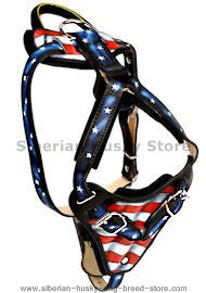 American Flag Dog Harness-USA pride Harness for Siberian Husky American Flag Dog Harness-USA pride Harness for Siberian Husky