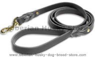 Siberian Husky Leather Dog Leash Double Braided 3/4 Inch Siberian Husky Leather Dog Leash Double Braided 3/4 Inch