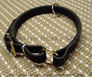 Adjustable Leather Slip Collar w/h solid BRASS Hardware Sib.husk Adjustable Leather Slip Collar w/h solid BRASS Hardware Sib.husk