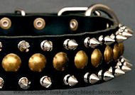 Studded Latigo Leather Dog Collar for Siberian Husky Studded Latigo Leather Dog Collar for Siberian Husky