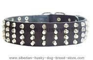 Wide Studded Leather Dog Collar-2 inch wide for Siberian Husky Wide Studded Leather Dog Collar-2 inch wide for Siberian Husky