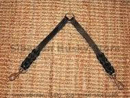 Braided leather coupler for walking 2 dogs