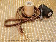Leather Dog Leash With Extra Handle Leather Dog Leash With Extra Handle