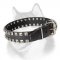 Exclusive "Caterpillar" Design Leather Dog Collar for Siberian Husky
