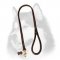 Braided Leather Dog Leashes for Siberian Husky with Rounded Handle