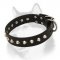 Designer Leather Dog Collar for Siberian Husky with Cones