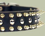 Leather Spiked and Studded Dog Collar for Siberian Husky