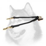 Siberian Husky Leather Dog Coupler Lead for 2 Dogs Easy Walk