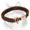 Awesome Leather Choke Collar for Siberian Husky with Extra Ordinary Braiding