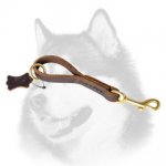 Leather Snap Tab 10 inch LEASH for Siberian Husky
