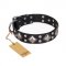 "Smart Geometry" FDT Artisan Studded Leather Siberian Husky Collar