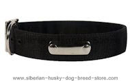 2 Ply Nylon Dog Collar with Name Tag for Siberian Husky