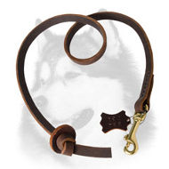 Dog Training Tabs - Leather Leash Tab for Siberian Husky