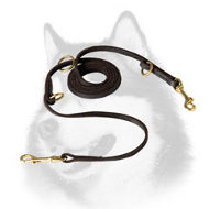Multimode Baby Soft English Leather Dog Leash for Siberian Husky