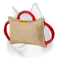 Jute Siberian Husky Bite Pad with 3 Handles