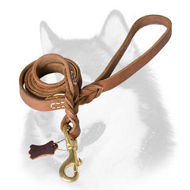 Latigo Braided Leather Siberian Husky Lead