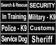 ID Patches for Nylon Siberian Husky Collar and Harness