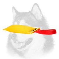 Siberian Husky Bite Tug of French Linen with Handle