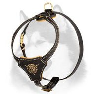 Everyday Leather Dog Harness for Siberian Husky Puppy