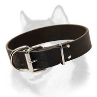 Smooth Leather Collar for Siberian Husky