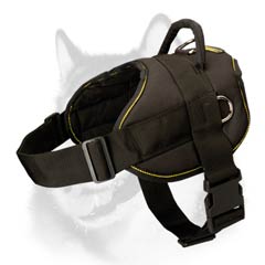 Nylon pulling dog harness for Siberian Husky breed