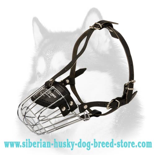 Lightweight Wire Basket Dog Muzzle for Siberian Husky