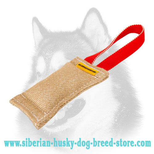 Siberian Husky Jute Puppy Bite Tug with Handle