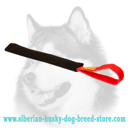 Siberian Husky Pocket Bite Tug of French Linen