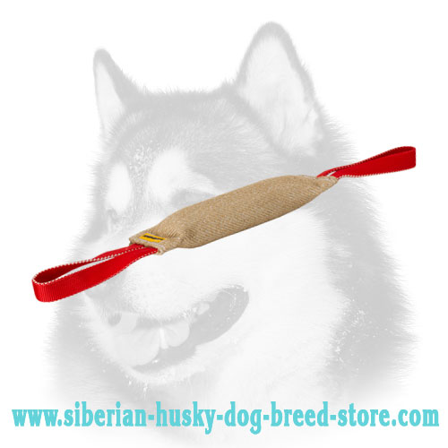 Siberian Husky Training Tug Made of Jute with Handle