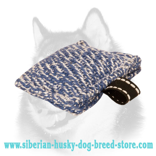 Pocket-Size Siberian Husky Bite Tug with Small Loop