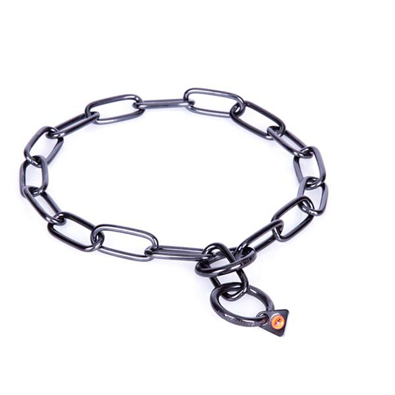 "Under Control" Herm Sprenger Black Stainless Steel Chain Siberian Husky Collar