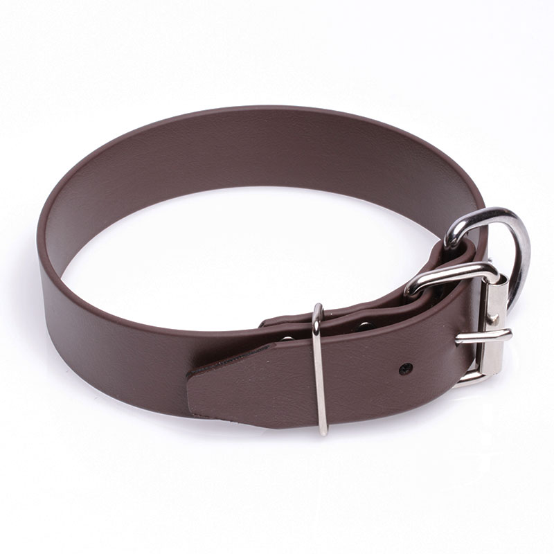 Extra Wide Brown Biothane Siberian Husky Collar