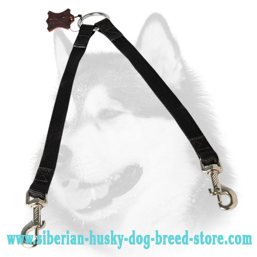 Nylon dog coupler for Siberian Husky with strong hardware
