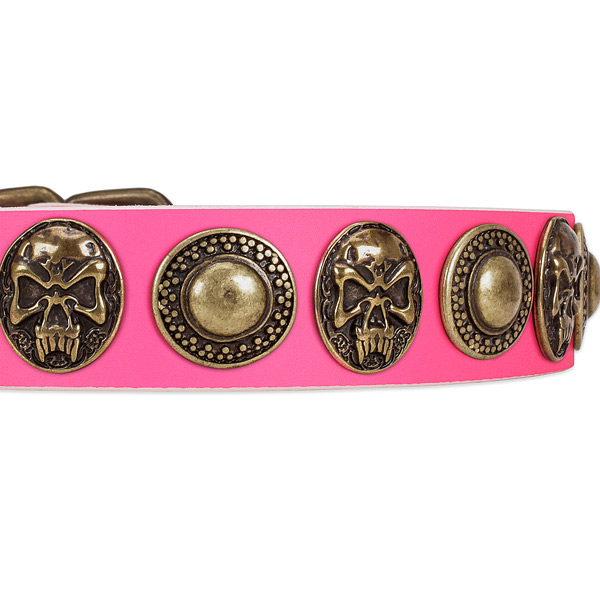 Durable buckle on genuine leather dog collar for your four-legged friend