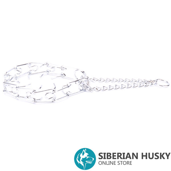 Best quality chrome plated steel prong collar for training