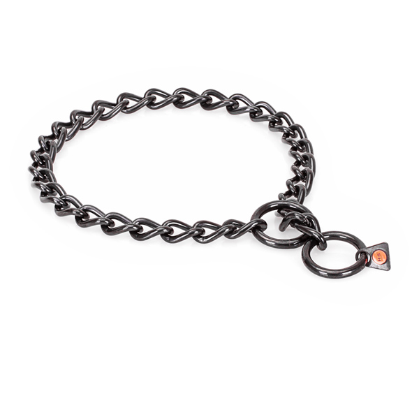 Training canine choke collar manufactured from super strong stainless steel