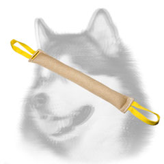 Jute bite tug for Siberian Husky training