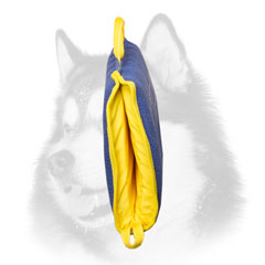 Soft French linen Siberian Husky puppy bite sleeve