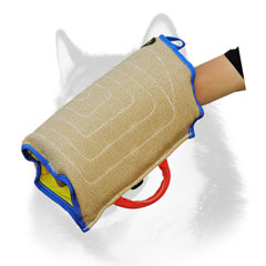 Soft jute Siberian Husky puppy bite sleeve